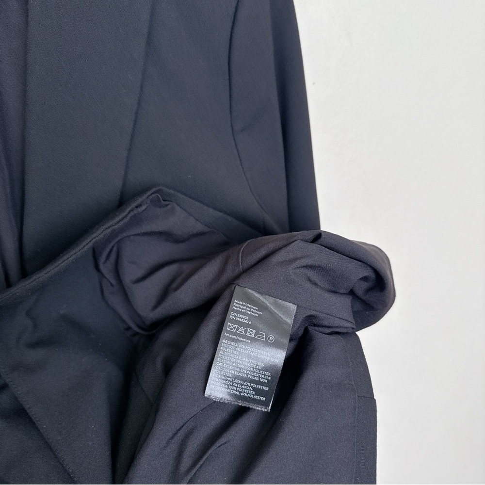 H&M Womens Medium Stretch Button Black Soft Blazer - Picture 10 of 13